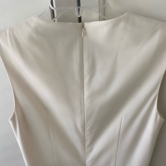 white peplum dress with belt - Picture 7 of 14